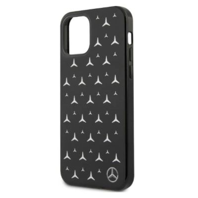 6. Mercedes Silver Stars Pattern Case for iPhone 12 Pro Max - Black