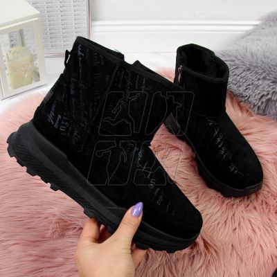 NEWS W EVE311A black suede snow boots