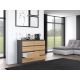 2. Chest of drawers M8 120x40xH97 anthracite/artisan