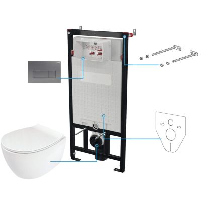 6-in-1 concealed toilet set