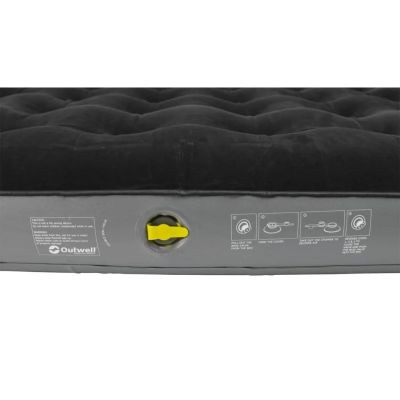 3. Outwell Classic Double Air Mattress, Black and Gray