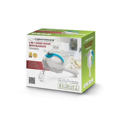 35. Blender, Hand mixer Esperanza TIRAMISU EKM010 (300W; white)