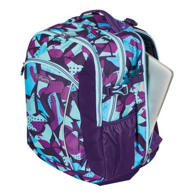 8. Herlitz Ultimate CamoPurple Backpack School Backpack Blue, Purple Polyester