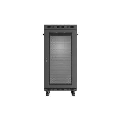 10. LANBERG FLOORING RACK CABINET 19" 24U 600X600 BLACK PERFORATED DOOR LCD (FLAT PACK) V2