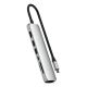 6. Satechi USB-C 7-in-1 Slim Multi Port Ethernet Adapter Silver