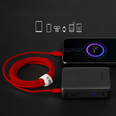 3. SBS TECABLETISSUETCCR USB-C - USB-C 1.5m 60W Braided Cable - Red