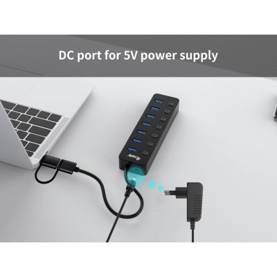 6. Equip 128965 USB 3.2 Gen 1 (3.1 Gen 1) Type-A 5000 Mbit/s Hubs and Hubs Black