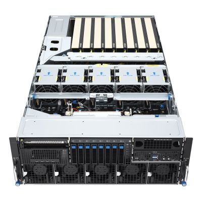 9. Asus Rack Platform (4U) ESC8000A-E13X AMD EPYC 9005 (8xNVMe, 2xM.2, 2x10Gbe, 8xQSFP, IPMI, R3200W)
