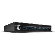 Lindy 7-Port Industrial USB3.0 Hub - Hub - 7 x SuperSpeed USB3.0 - Desk
