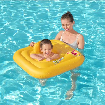 13. Bestway 32050 Swim Safe Wondersplash Square 3-Ring Baby Boat 92800497000