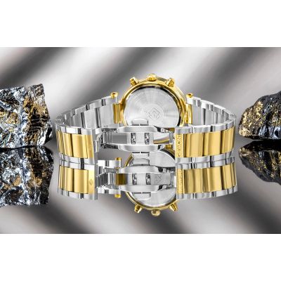 8. Giewont Sapphire Gold Silver Women's Watch GW3380-B4