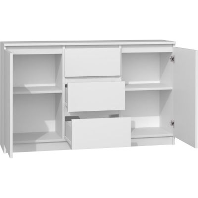 Chest of Drawers 2 Doors 3 Drawers White