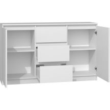 Chest of Drawers 2 Doors 3 Drawers White