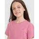 4. Regular plain girls' T-shirt 4F 4FJWSS25TTSHF2177-56S