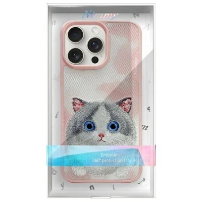 10. Nimmy Big Eyed Pet 2.0 Cat Case for iPhone 15 Pro Max - Pink