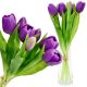 15. BOUQUET OF 7 PURPLE TULIPS 31 CM LIFE-LIKE SPRING DECORATION
