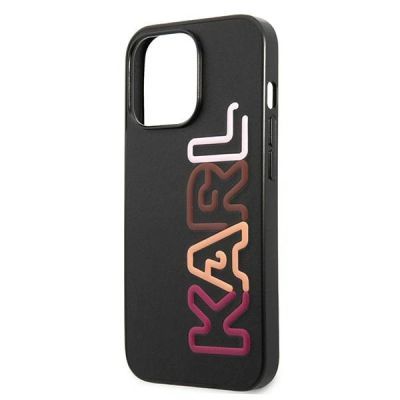 6. Karl Lagerfeld Multipink Brand Case for iPhone 13 Pro / iPhone 13 - Black