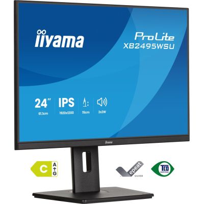 17. iiyama ProLite XB2495WSU-B1 computer monitor 61.2 cm (24.1") 1920 x 1200 px Full HD LCD Black