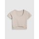 4. Women's crop top plain t-shirt 4F 4FRSS25TTSHF2695-83S