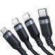 3. Joyroom Multi-Use Series S-A18 4in1 USB-A - USB-C / Lightning / Lightning / micro USB cable 1.2m - black