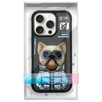 9. Nimmy Cool&Cute 2.0 Dog Case for iPhone 16 Pro Max - Black
