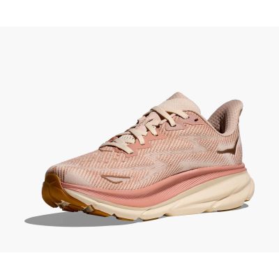 4. HOKA Clifton 9 Sandstone/Cream Women's Running Shoes (1127896‑SNC)