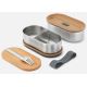 3. BB-Set of 2 steel lunch boxes, gray