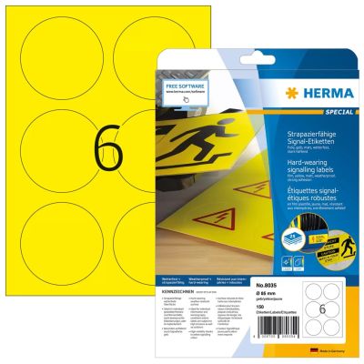 2. HERMA 8035 Printable Labels Yellow Self-adhesive Printable Labels