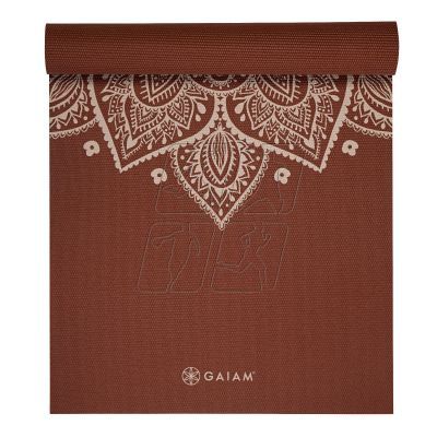 Gaiam Intense Rust Sundial Flower Yoga Mat 5mm 65733