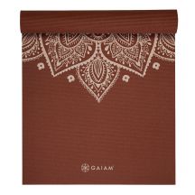 Gaiam Intense Rust Sundial Flower Yoga Mat 5mm 65733