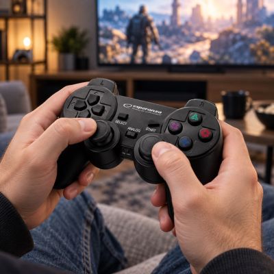15. Esperanza EGG108K Wireless Gamepad (PC, PS3; black)