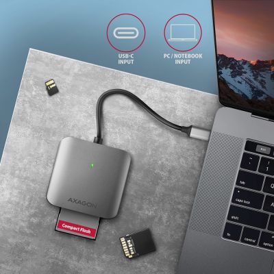 5. Axagon CRE-S3C Card Reader USB 3.2 Gen 1 (3.1 Gen 1) Type-C Gray