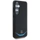 4. Mercedes Leather Contrasted Blue Horizontal Curve MagSafe Case for Samsung Galaxy S25 - Black