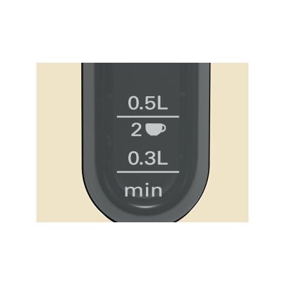 7. Bosch TWK4P437 Electric Kettle 1.7 L 2400 W Beige, Black