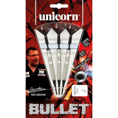 3. Unicorn Bullet Stainless Steel soft tip darts - Gary Anderson 17g:23522|19g:23523