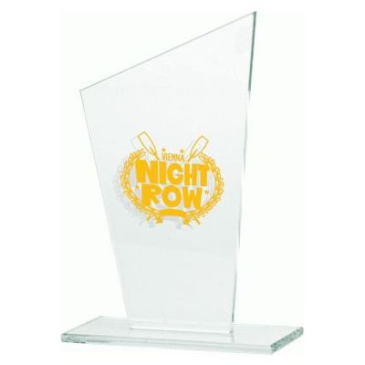 8. Engraved glass trophy + paint filling
