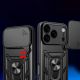 6. Hybrid Armor Camshield Case for iPhone 17 Pro Max with Stand and Camera Cover - Black