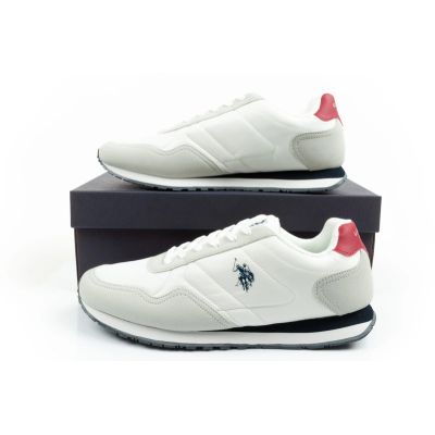10. US Polo Assn sports shoes sneakers men's fashionable comfortable white
