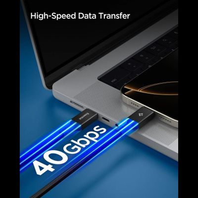 6. Spigen Essential EB24015CC USB-C / USB-C 240W 150cm Cable - Black