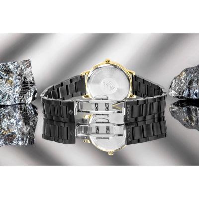 8. Giewont Sapphire Gold Black Women's Watch GW2360-B4