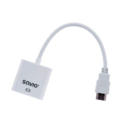 3. SAVIO CL-27/B Adapter (HDMI M - D-Sub (VGA) F; 0.10m; white)