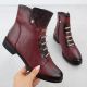 9. Women’s burgundy croc-effect ankle boots Jezzi ASA62-16
