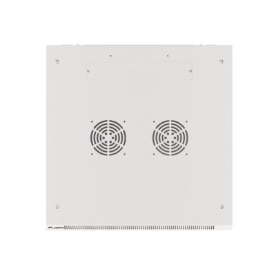 11. Lanberg WF01-6622-10S single-section cabinet (22U; 1080mm / 600mm / 600 mm; wall-mounted; Glass; 19''; gray)