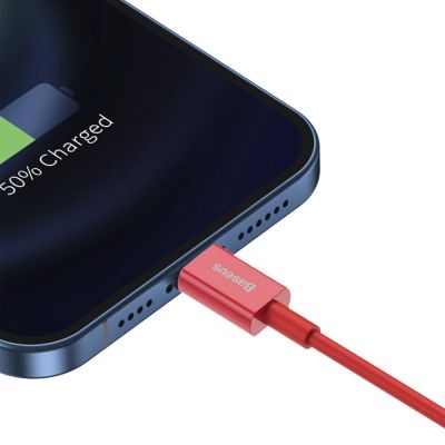 8. Baseus Superior USB - Lightning cable 2.4 A 1 m red (CALYS-A09)