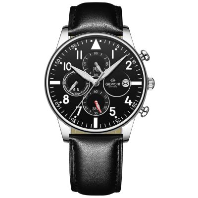 Giewont Chronograph Sapphire Black Silver Men's Watch GW5630-A2
