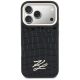 3. Karl Lagerfeld Croco KL Script Logo MagSafe Case for iPhone 17 Pro Max - Black