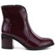 7. Women's high-heeled patent leather burgundy ankle boots M.Daszyński MR2337
