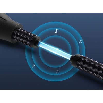 3. Vention Braided Optical Audio Cable with Aluminum Connector, 5m, Black