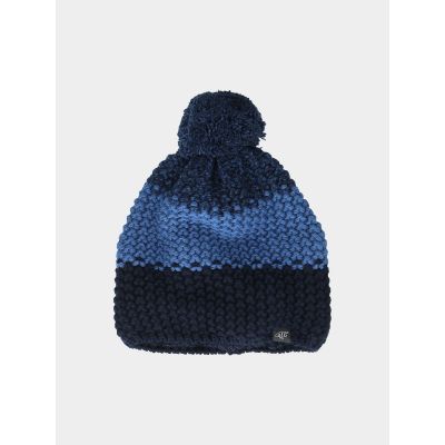 Men's winter hat with pompom 4F 4FWAW24ACAPM461-33S