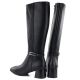 5. Black Sergio Leone KZ-31-S women's leather high-heeled boots